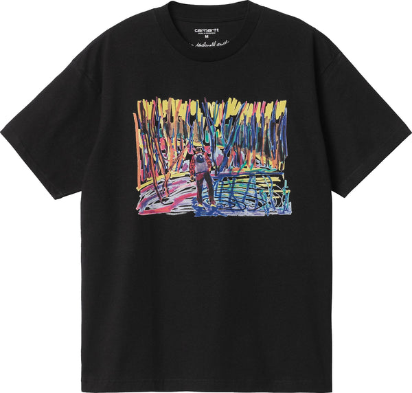 Carhartt Wip t-shirt S/S Ollie Mac Icy Lake tee black