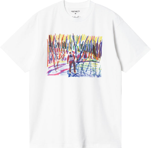 Carhartt Wip t-shirt S/S Ollie Mac Icy Lake tee white