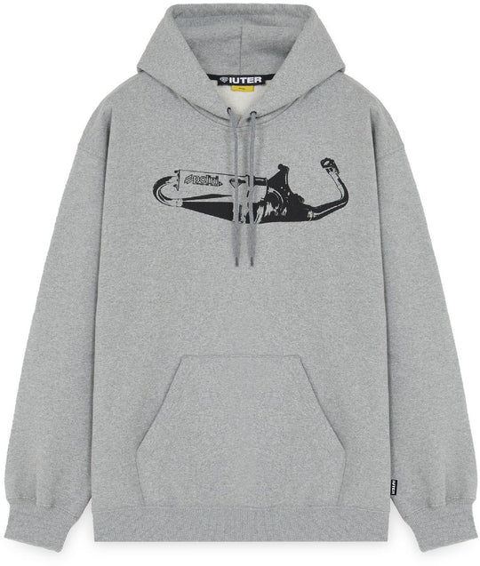  Iuter Felpa Polini Muffler Hoodie Light Grey Uomo Grigio