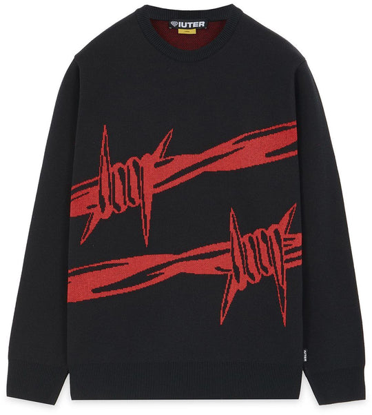  Iuter Maglione Barbwire Jumper Black Uomo Nero