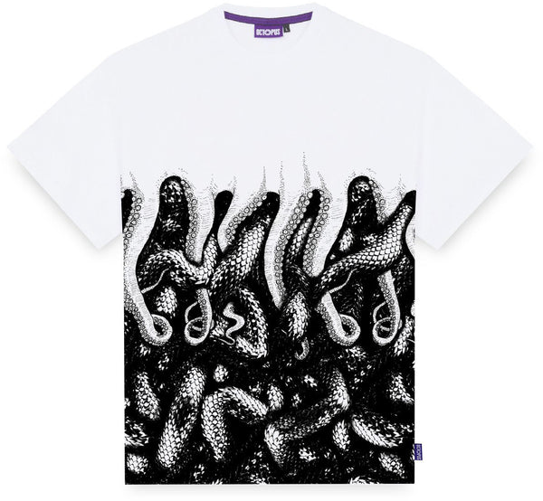 Octopus t-shirt Snakes tee white