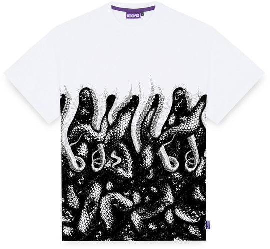  Octopus T-shirt Snakes Tee White Uomo Bianco