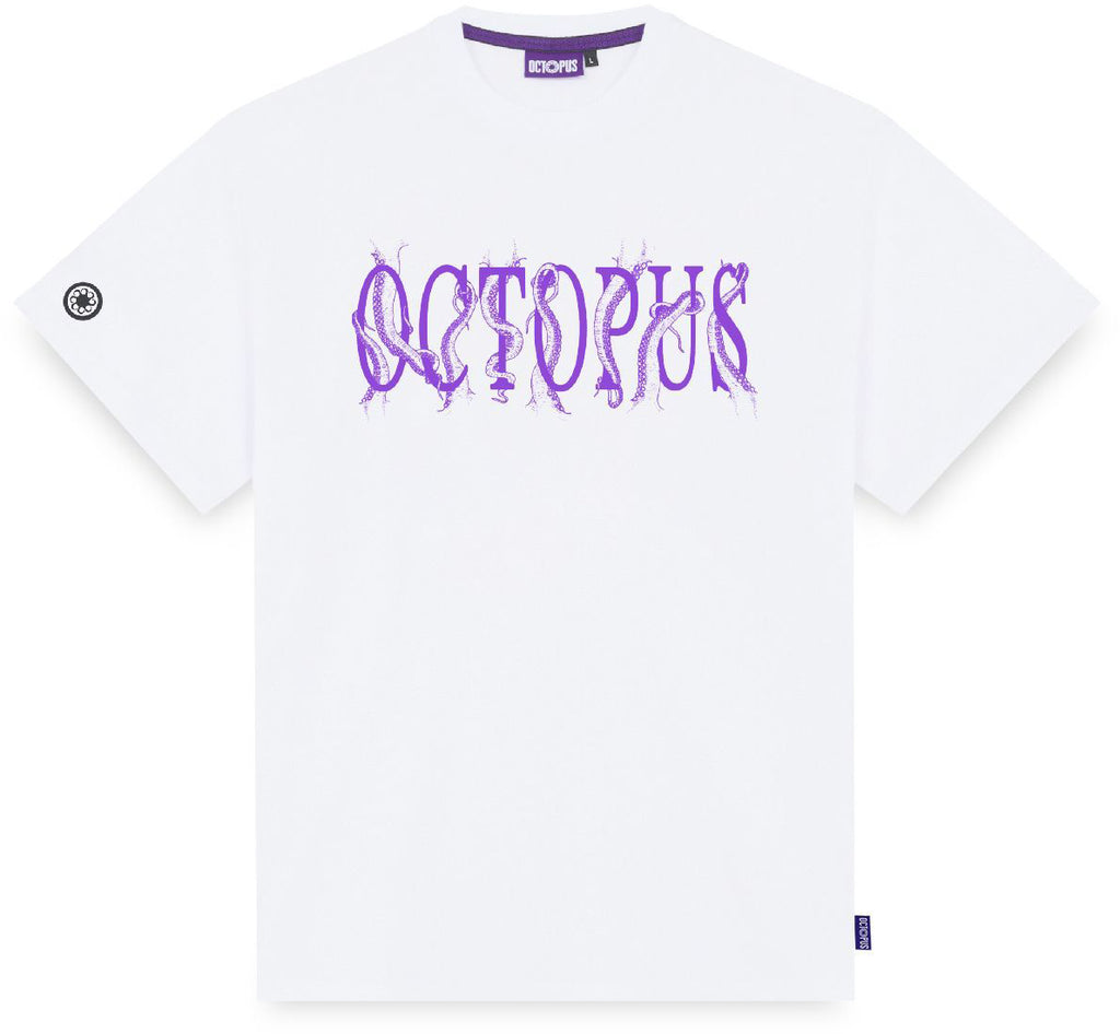  Octopus T-shirt Tentacles Logo Tee White Bianco Uomo - 1