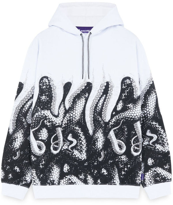 Octopus felpa Snakes Hoodie white