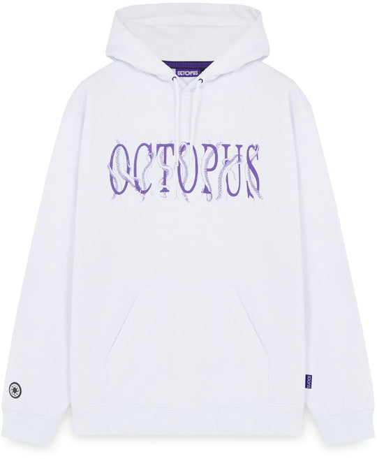  Octopus Felpa Tentacles Logo Hoodie White Uomo Bianco