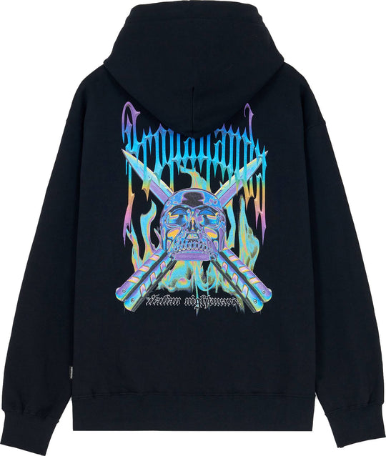  Propaganda Felpa Rainbow Hoodie Black Uomo Nero