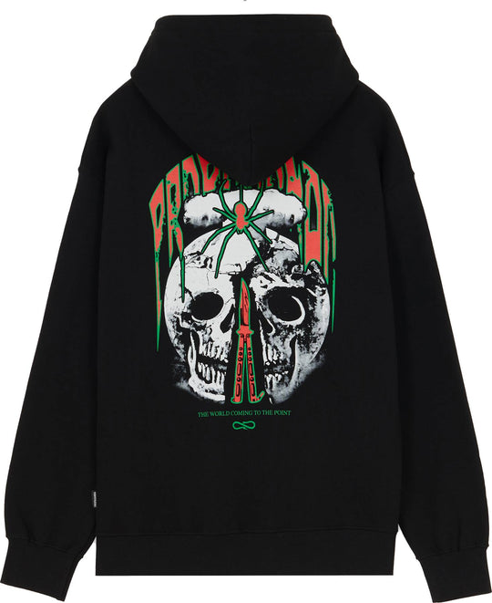  Propaganda Felpa Point Hoodie Black Uomo Nero