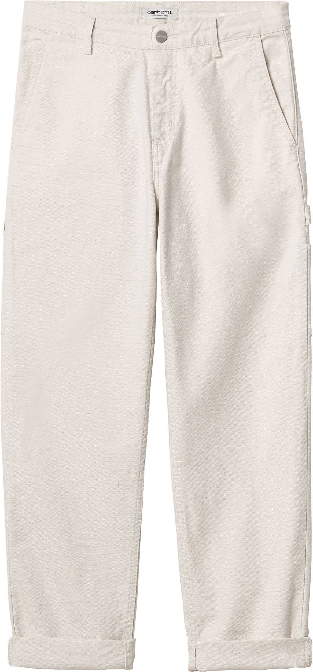  Carhartt Wip Pantaloni W Pierce Pant Salt Rinsed Bianco Donna - 2