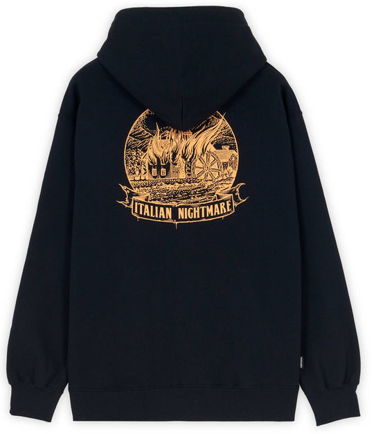  Propaganda Felpa Burn Hoodie Black Uomo Nero
