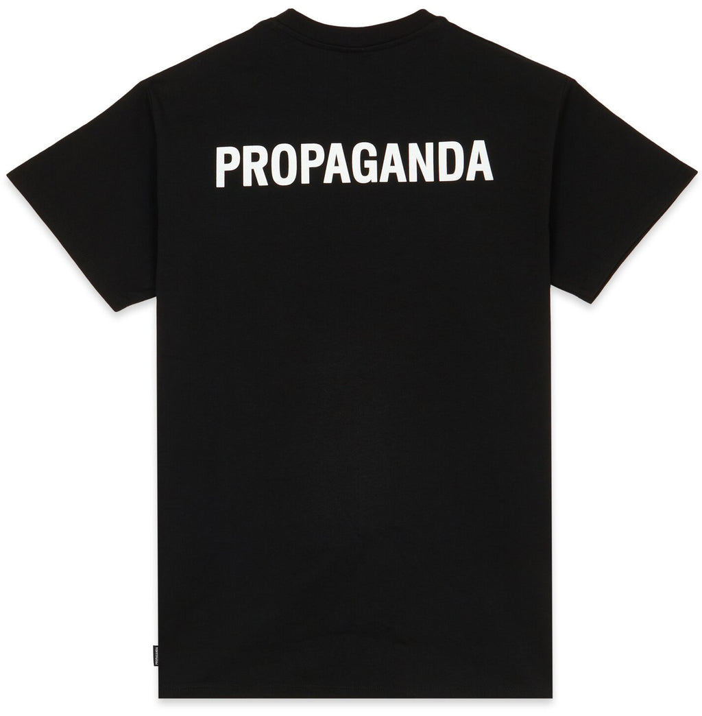  Propaganda T-shirt Logo Tee Black Nero Uomo - 2