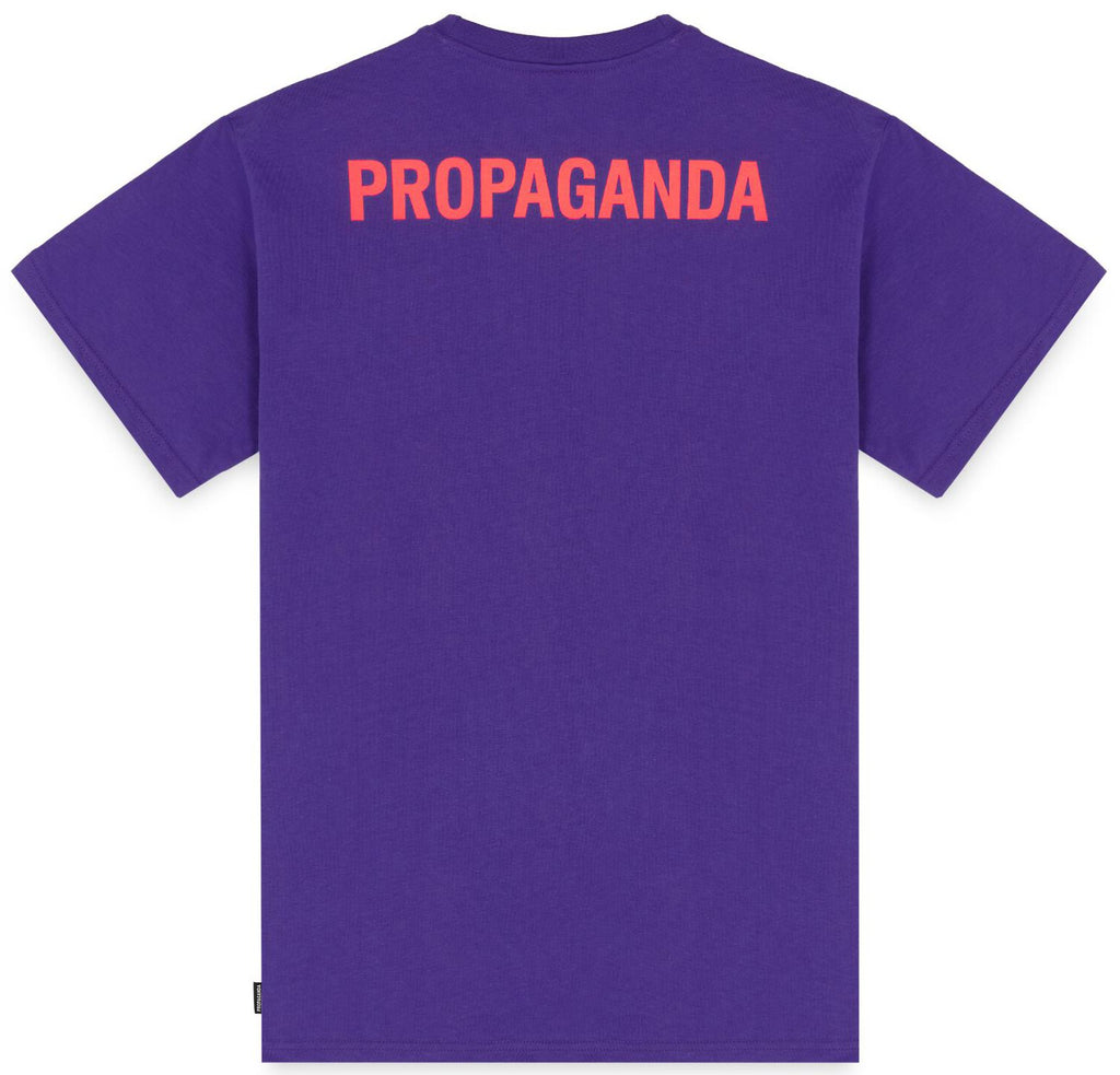  Propaganda T-shirt Logo Tee Violet Viola Uomo - 2
