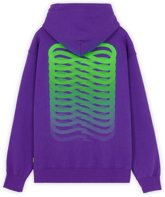  Propaganda Felpa Ribs Gradient Hoodie Violet Uomo Viola