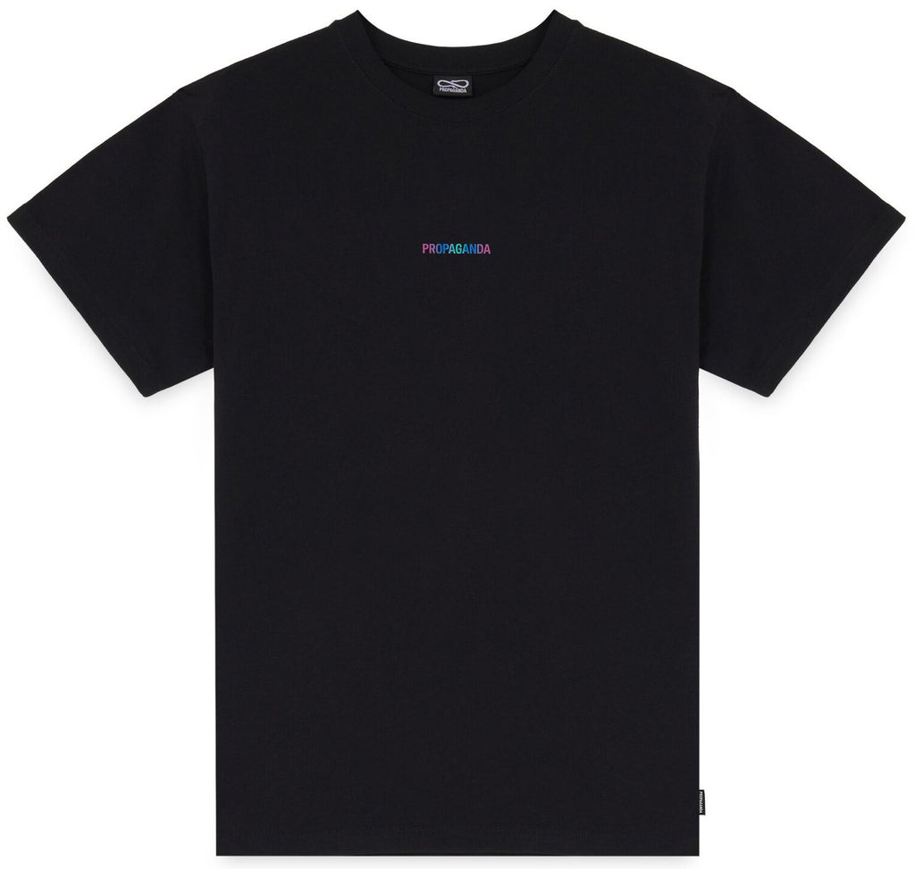  Propaganda T-shirt Ribs Gradient Tee Black Nero Uomo - 2