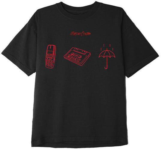  Marche Centro T-shirt Tattoo Concept Tee Black Uomo Nero