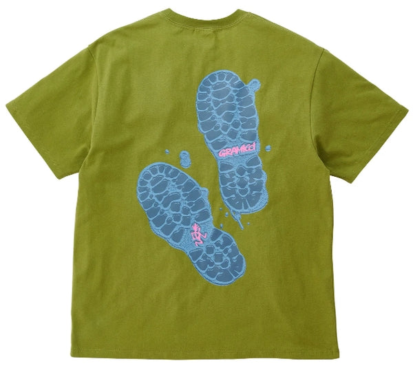 Gramicci t-shirt Footprints Tee pistacchio (size JP)