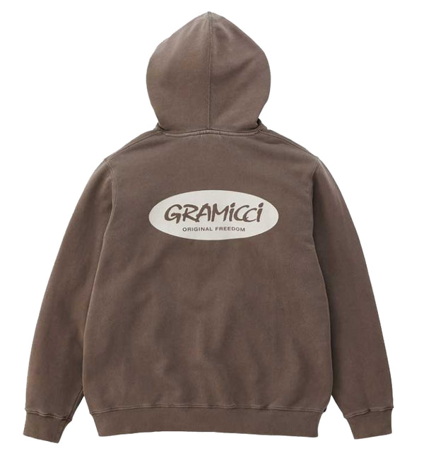 Gramicci felpa Original Freedom Oval Hooded Sweatshirt brown pigment (size JP)