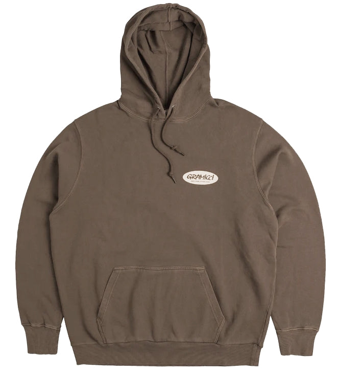  Gramicci Felpa Original Freedom Oval Hooded Sweatshirt Brown Pigment (size Jp) Marrone Uomo - 2