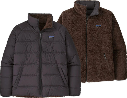  Patagonia Giacca Men's Reversible Silent Down Fleece Jacket Black Uomo Nero