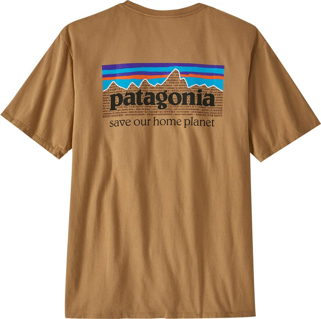  Patagonia T-shirt Men's P-6 Mission Organic Tee Grayling Brown Marrone Uomo - 2