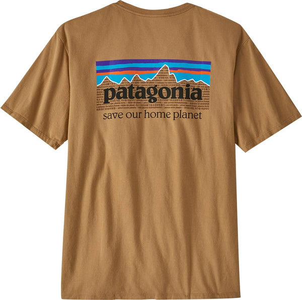 Patagonia t-shirt Men's P-6 Mission Organic tee Grayling Brown