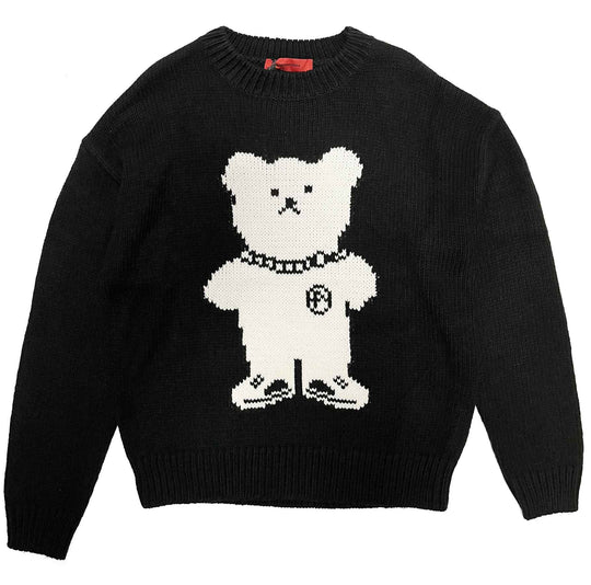  Acupuncture Maglione Acu Sweater Sketchy Bear Black Uomo Nero