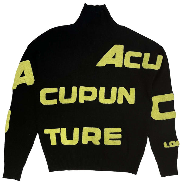 Acupuncture maglione Acu Sweater Logo black lime