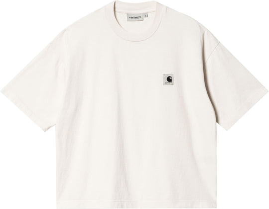  Carhartt Wip T-shirt W S/s Nelson Tee Wax Garment Dyed Donna Bianco