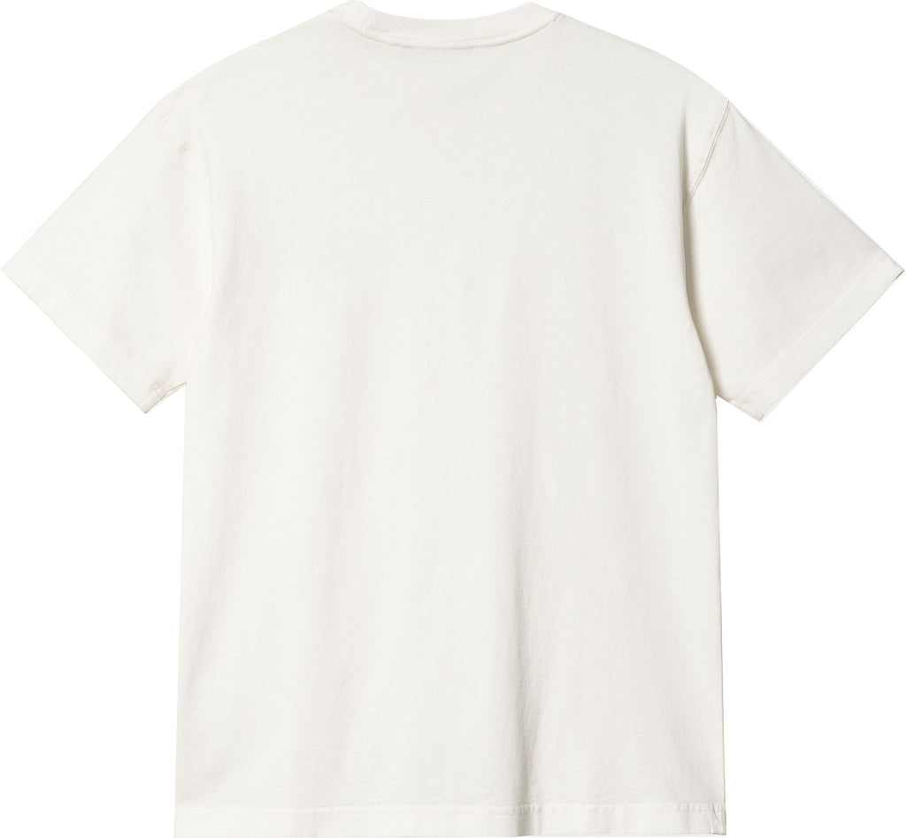  Carhartt Wip T-shirt W S/s Nelson Tee Wax Garment Dyed Bianco Donna - 2