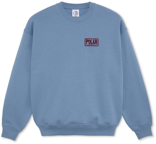  Polar Skate Co. Felpa Dave Crewneck Earthquake Oxford Blue Uomo Celeste