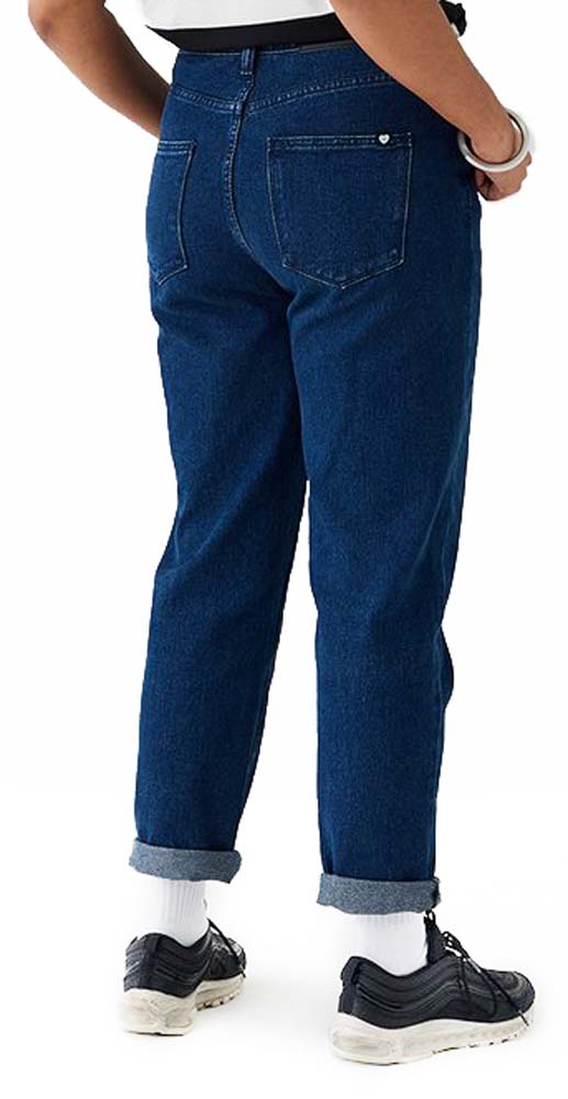  Lazy Oaf Pantaloni Lo Indigo Mom Jeans Blue Donna