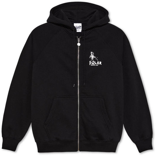  Polar Skate Co. Felpa Default Zip Hoodie Reaper Black Uomo Nero