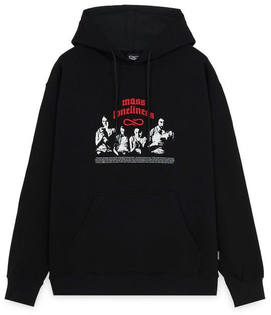  Propaganda Felpa Loneliness Hoodie Black Uomo Nero