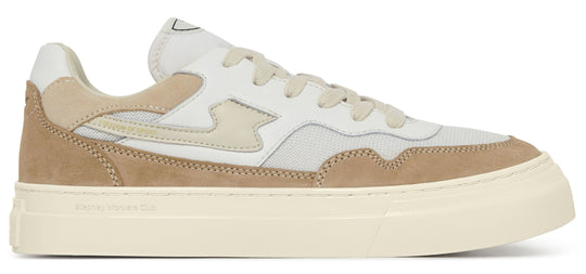  Stepney Workers Club Scarpe Pearl S-strike Suede Mix White Heart Uomo Beige