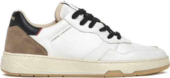  Crime London Scarpe Timeless White Black Tan Uomo Bianco