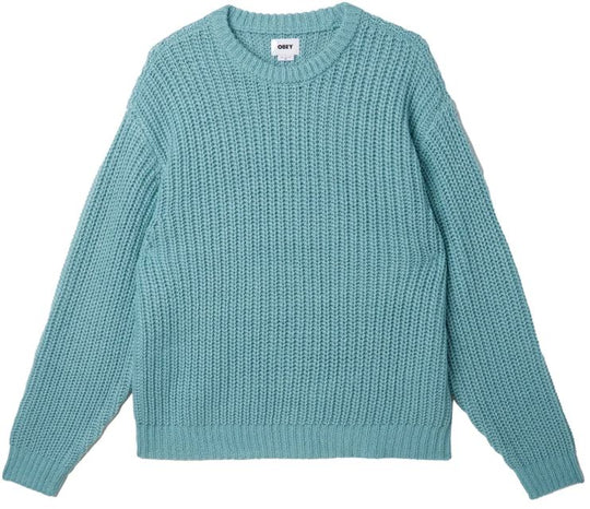  Obey Maglione Theo Sweater Pastel Blue Uomo