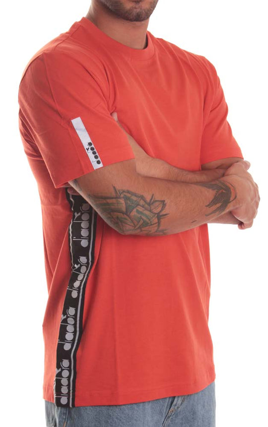  Diadora T-shirt Ss Trofeo Red Cherry Tree Uomo Arancione