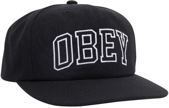 Obey Cappello Rush 6 Panel Classic Snapback Navy Uomo Nero