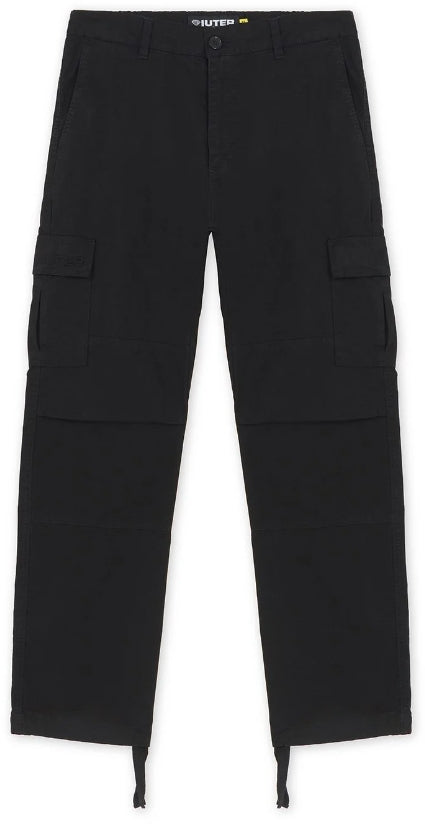  Iuter Pantalone Cargo Black Uomo Nero