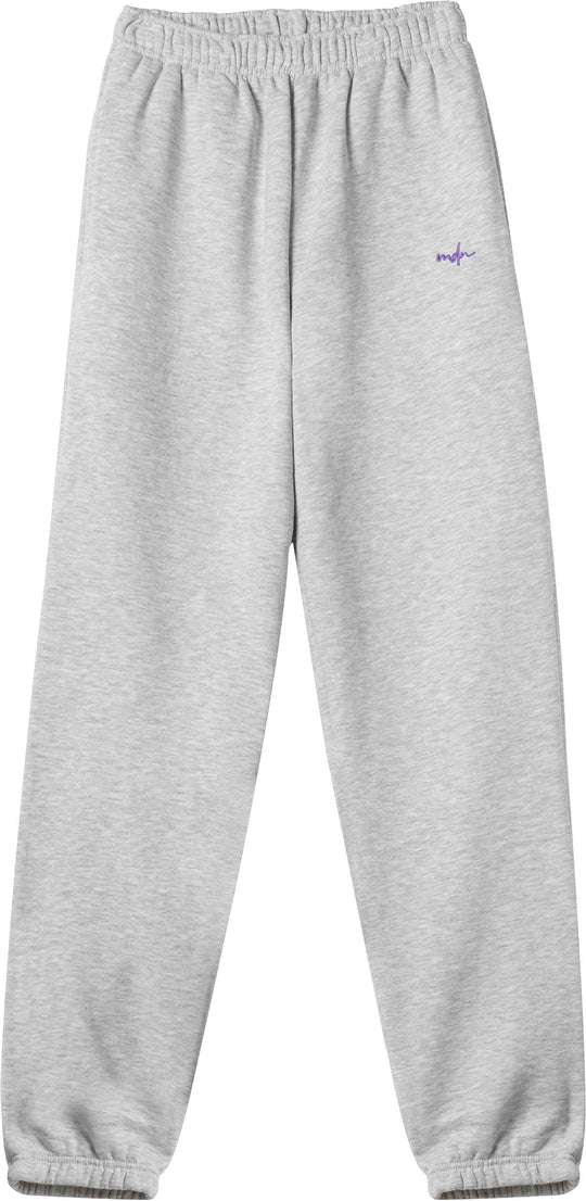  Mdn Pantaloni Embroidered Logo Sweatpant Grey Purple Uomo Grigio