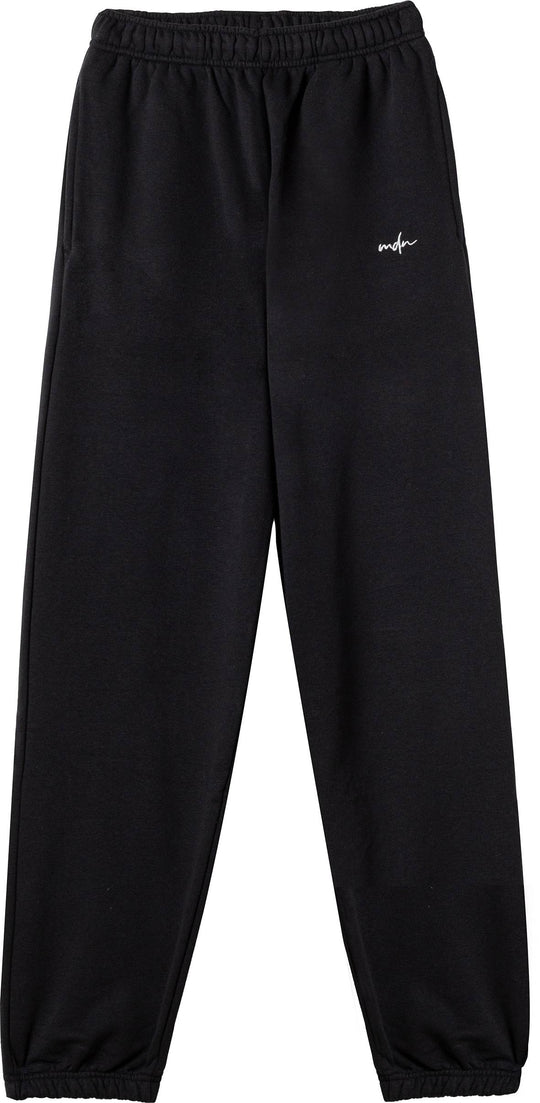  Mdn Pantaloni Embroidered Logo Sweatpant Black White Uomo Nero