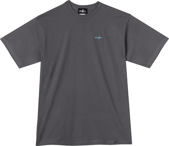  Mdn T-shirt Basic Logo Regular Fit Grey Azure Uomo Grigio
