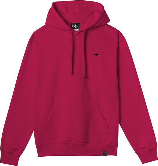  Mdn Felpa Basic Logo Embroidered Hoody Magenta Black Uomo Rosa