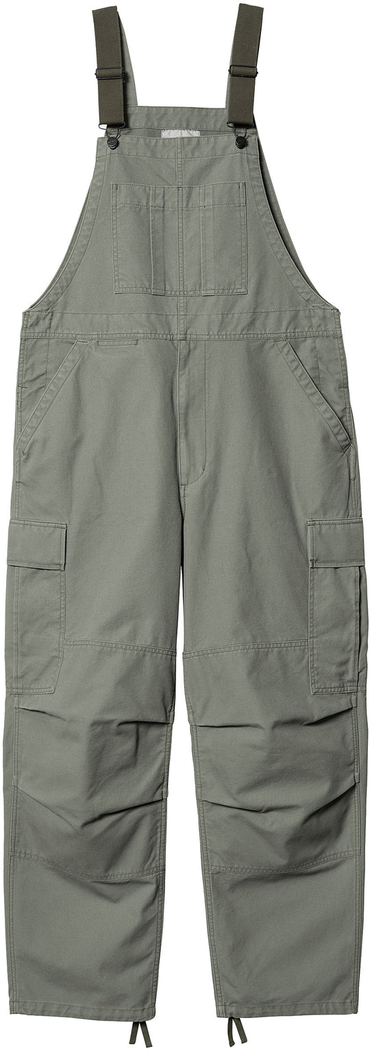  Carhartt Wip Salopette Cargo Bib Overall Dollar Green Stone Washed Uomo Verde