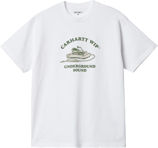  Carhartt Wip T-shirt S/s Underground Sound Tee White Uomo Bianco