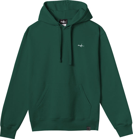  Mdn Felpa Basic Logo Embroidered Hoody Green White Uomo Verde