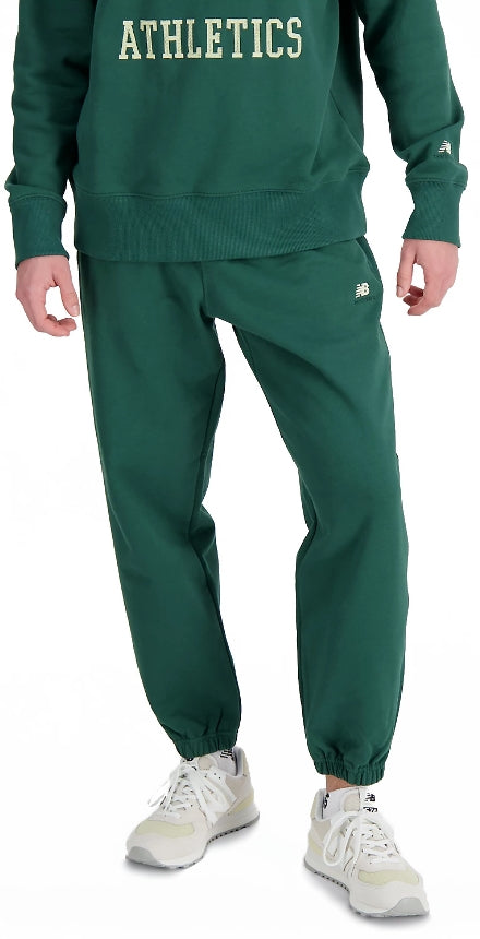 New Balance pantaloni tuta Athletics Remastered French Terry Sweatpant nightwatch green