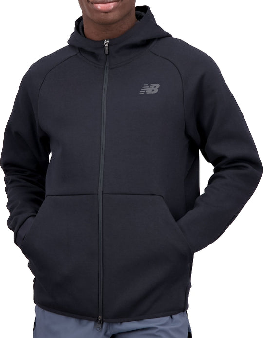  New Balance Felpa R.w. Tech Fleece Full Zip Black Uomo Nero