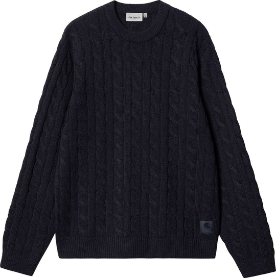  Carhartt Wip Maglione Cambell Sweater Dark Navy Uomo Blue