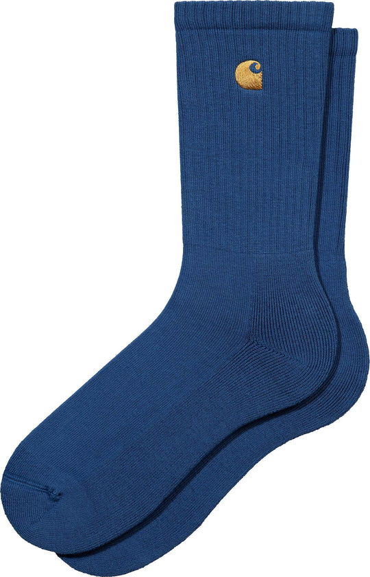  Carhartt Wip Calze Chase Socks Liberty Gold Uomo Blue