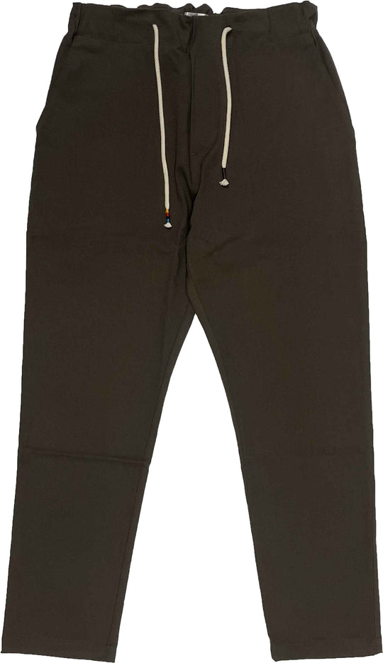  The Silted Company Pantaloni Coffin Pant Gabardine Forest Green Uomo Marrone